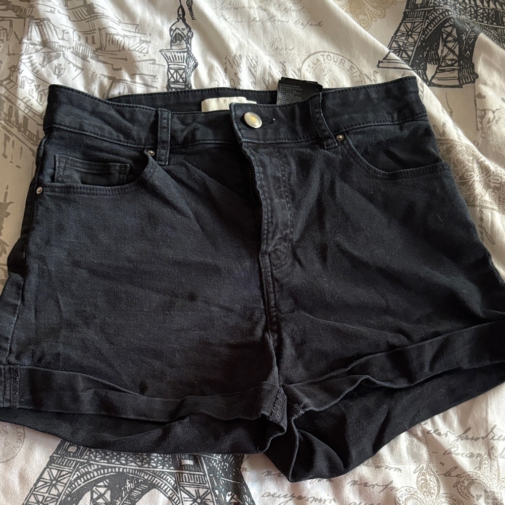 H&M Black Jean Shorts